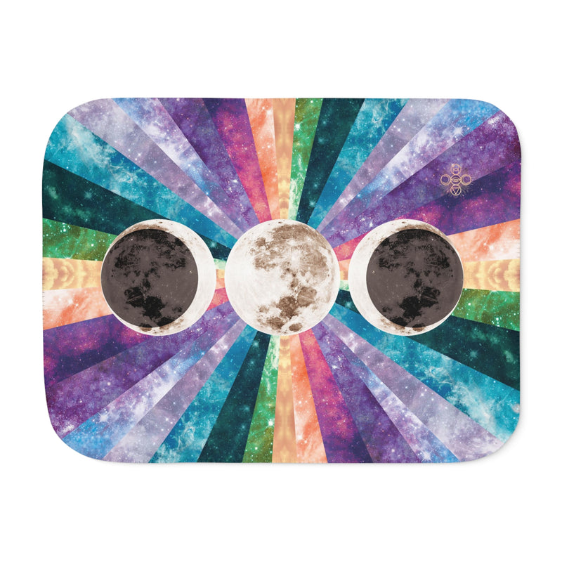 Rainbow Magic Moon Phase | Sherpa Blanket