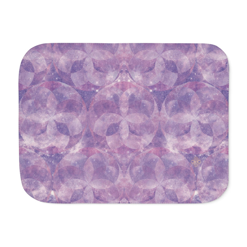 Purple Flower of Life Cosmic Sky Vision | Sherpa Blanket