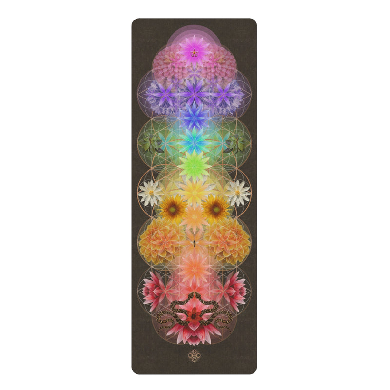 CHAKRA FLORAL -Flower of Life Glow Pattern | Yoga Mat