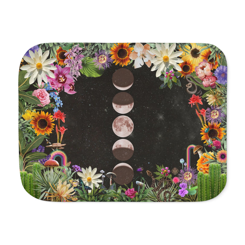 Medicine Jungle Moon Phase | Sherpa Blanket