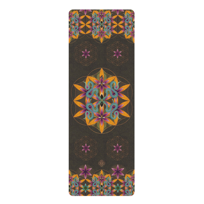 ALIGNMENT SERIES -Sacred Geometry Snake, Bee Flower of Life Pattern | Yoga Mat