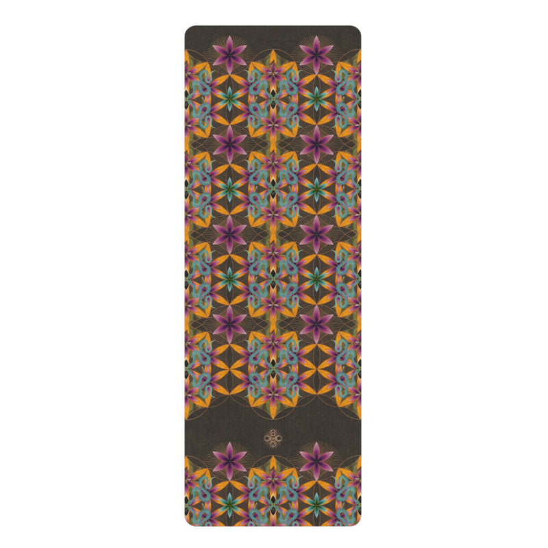 Sacred Geometry Snake, Bee Flower of Life Pattern | Yoga Mat