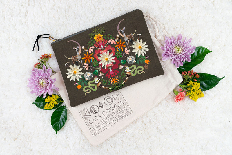 Mex Otomi Inspired Dark |  Bespoke Medicine Bag Large