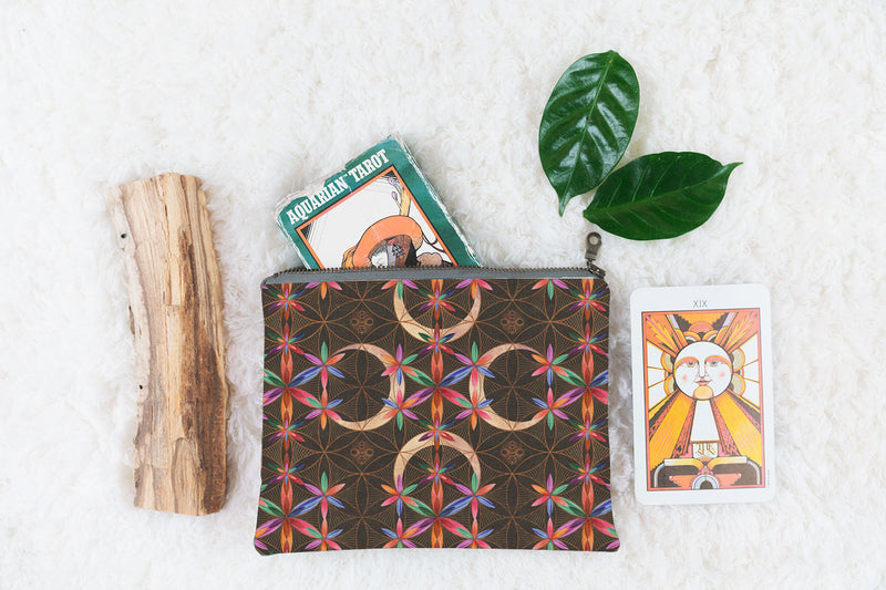 Sacred Geometry Print |  Small Bespoke Medicine Bag